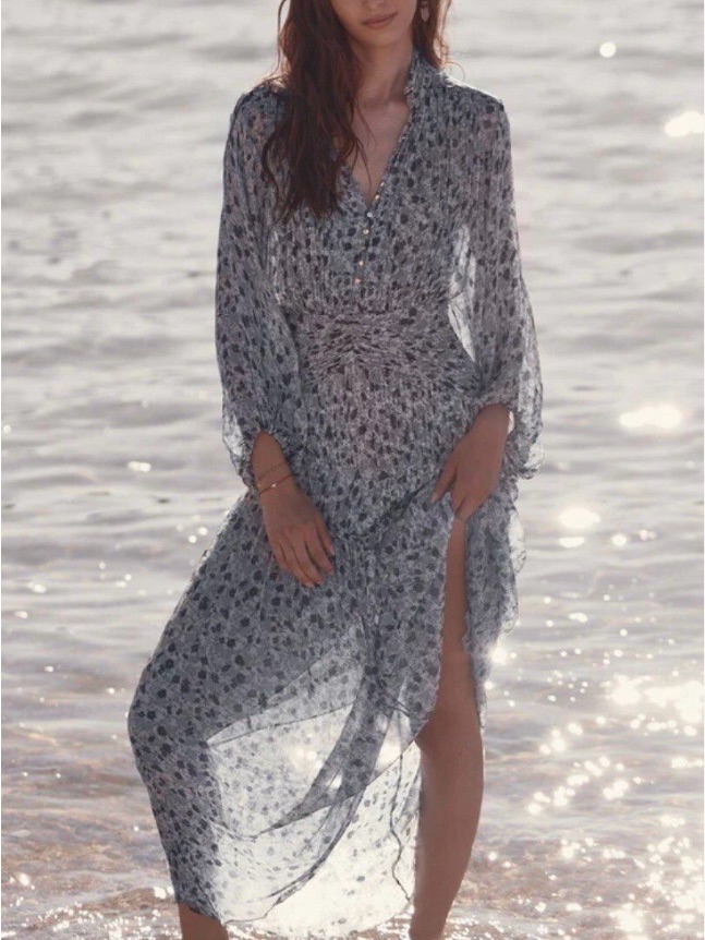 Shona Joy Francesca Button Up Floral Maxi Dress